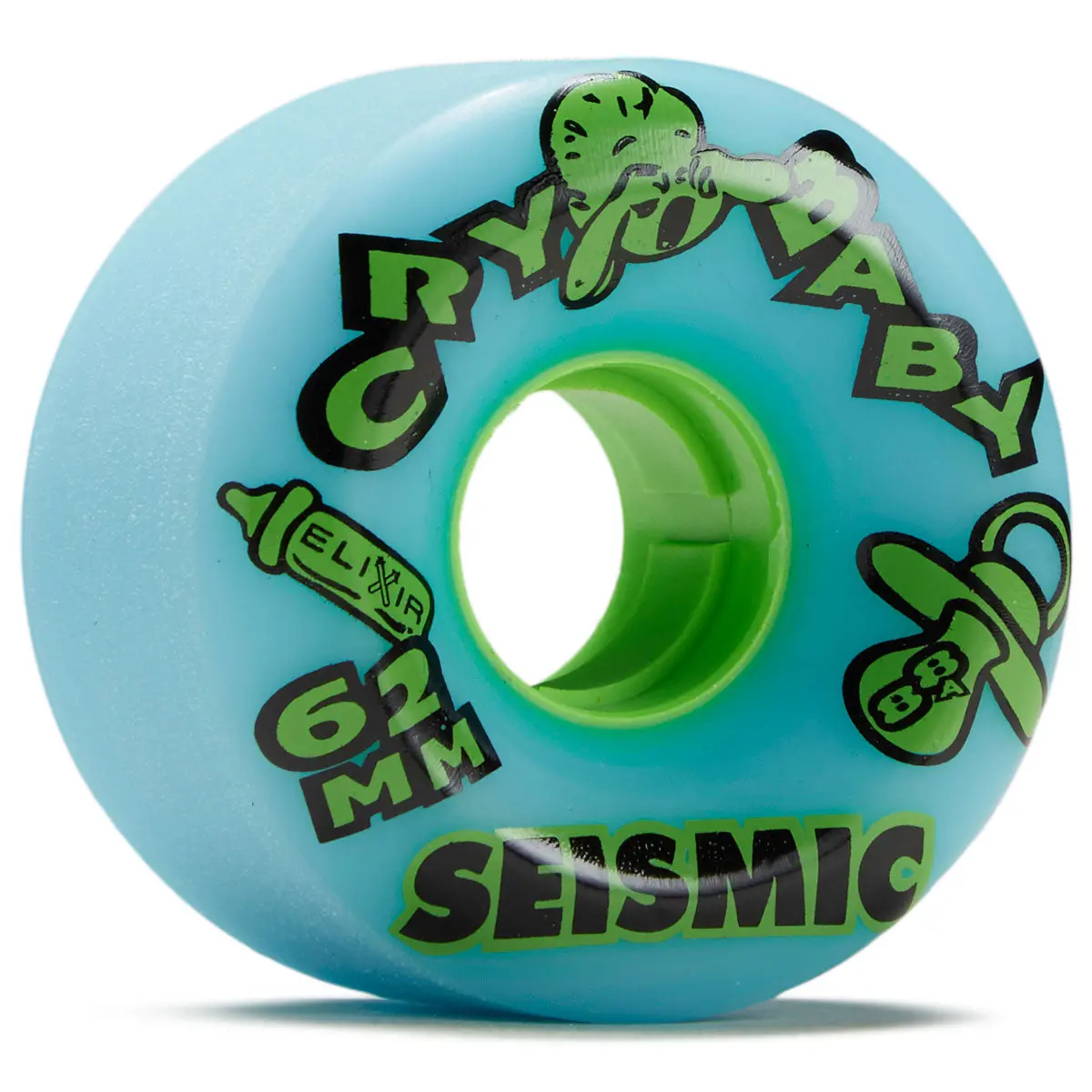 Seismic Cry Baby 88A Longboard Wheels - Blue Elixir - 62Mm 1