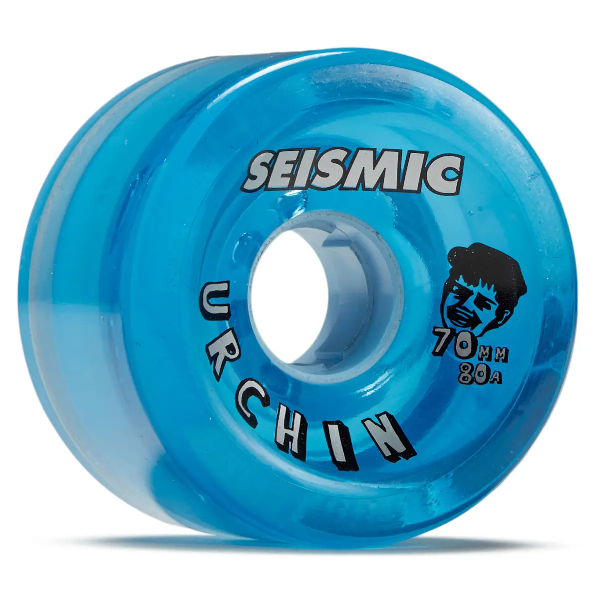 Seismic Urchin 80A Longboard Wheels - Clear Blue - 70Mm 1