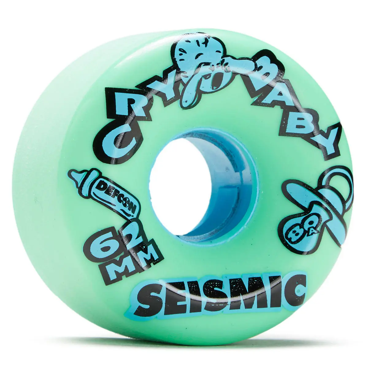 Seismic Crybaby 80A Longboard Wheels - Mint - 62Mm 1