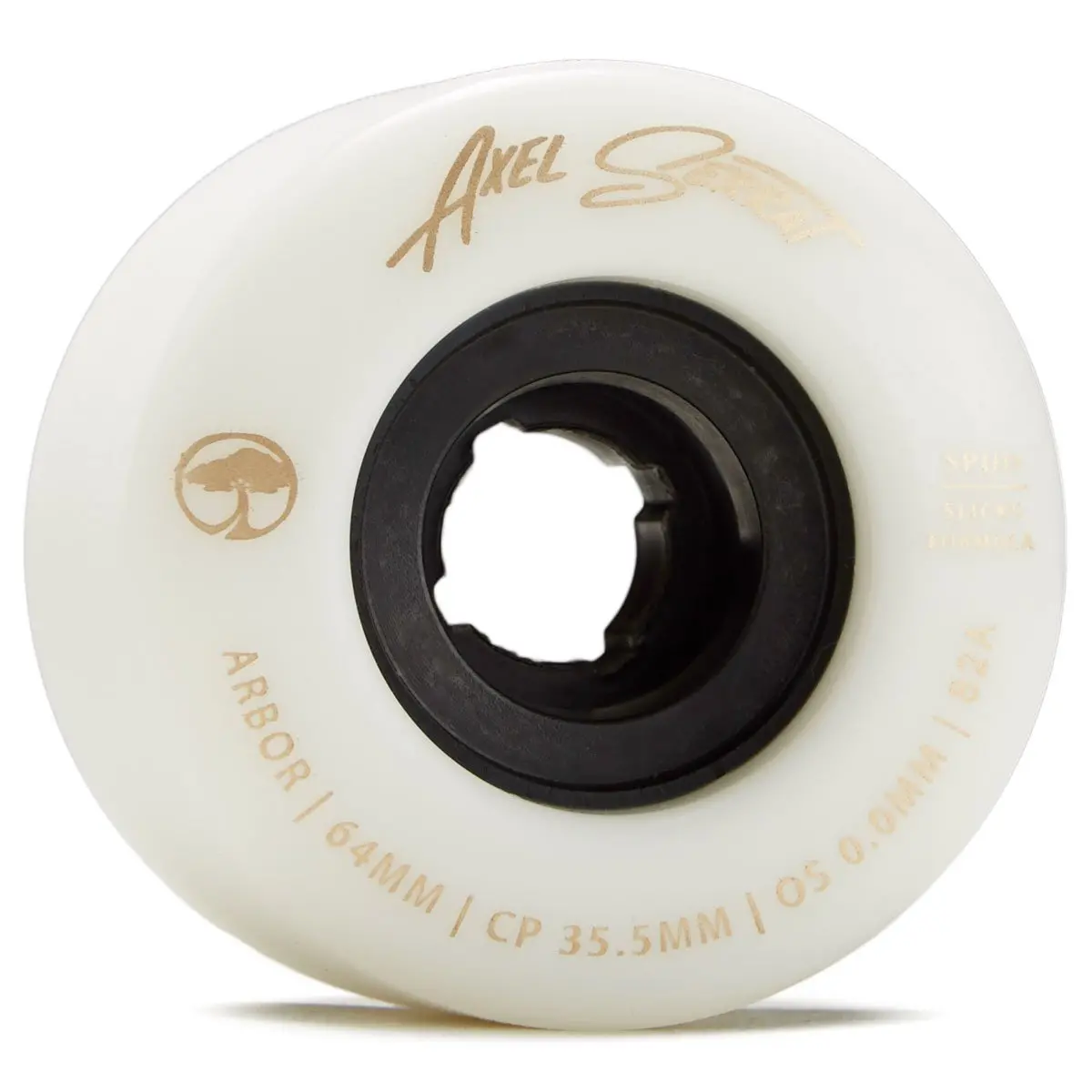 Arbor Spud Axel Serrat 82A Longboard Wheels - White - 64Mm 1