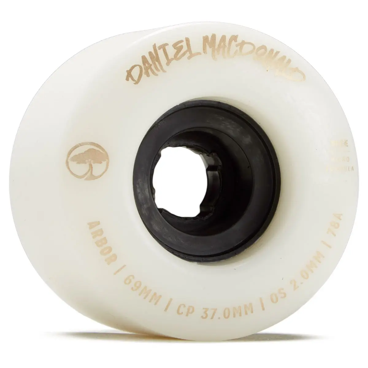 Arbor Vice Daniel Macdonald 78A Longboard Wheels - White - 69Mm 1