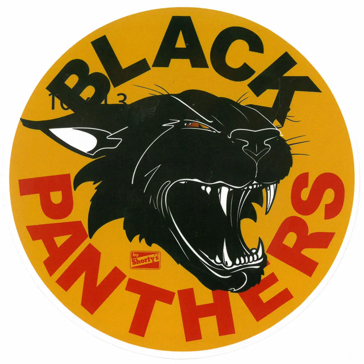 Shorty's Black Panthers Circle Sticker - 4" 1