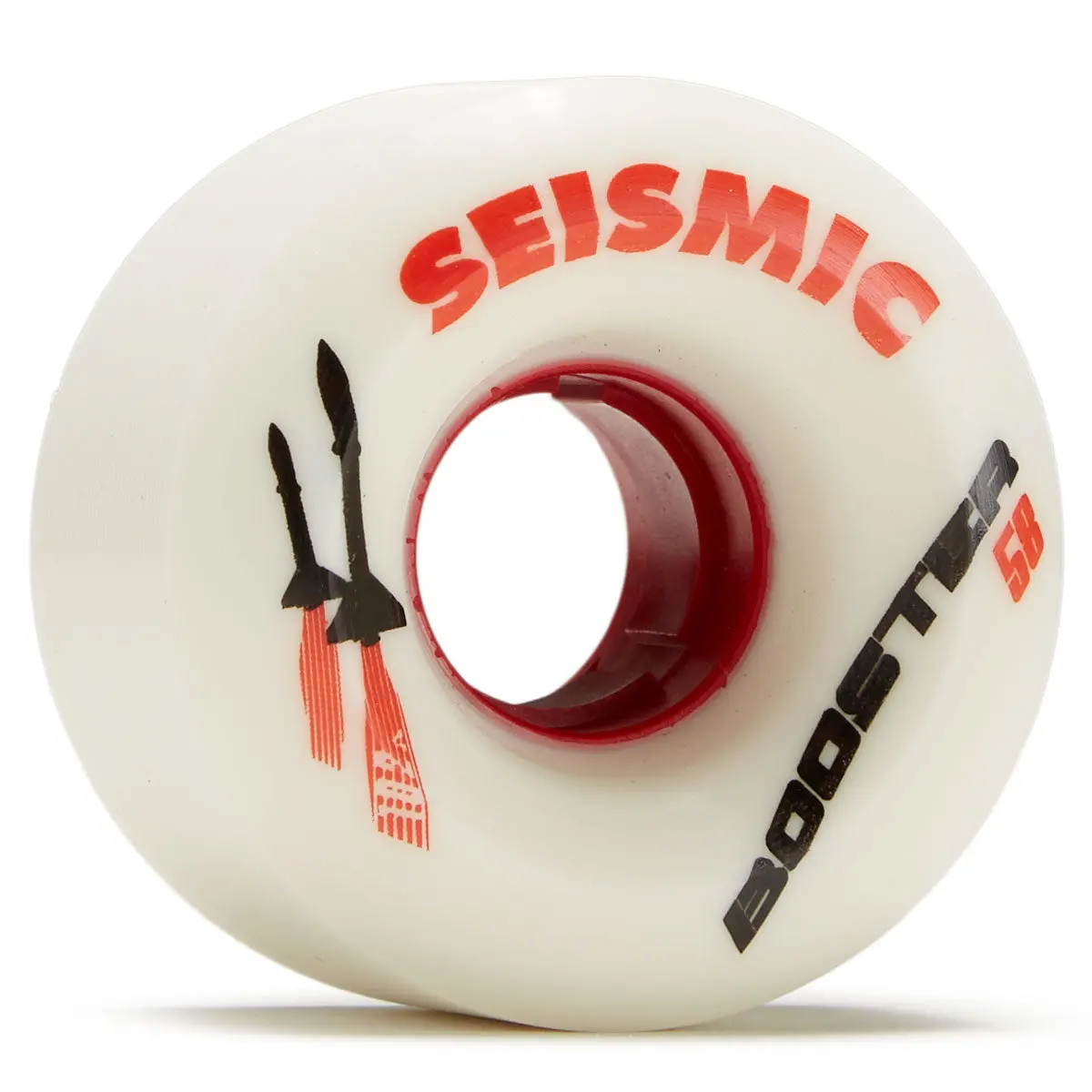 Seismic Booster 102A Longboard Wheels - White/Red - 58Mm 1