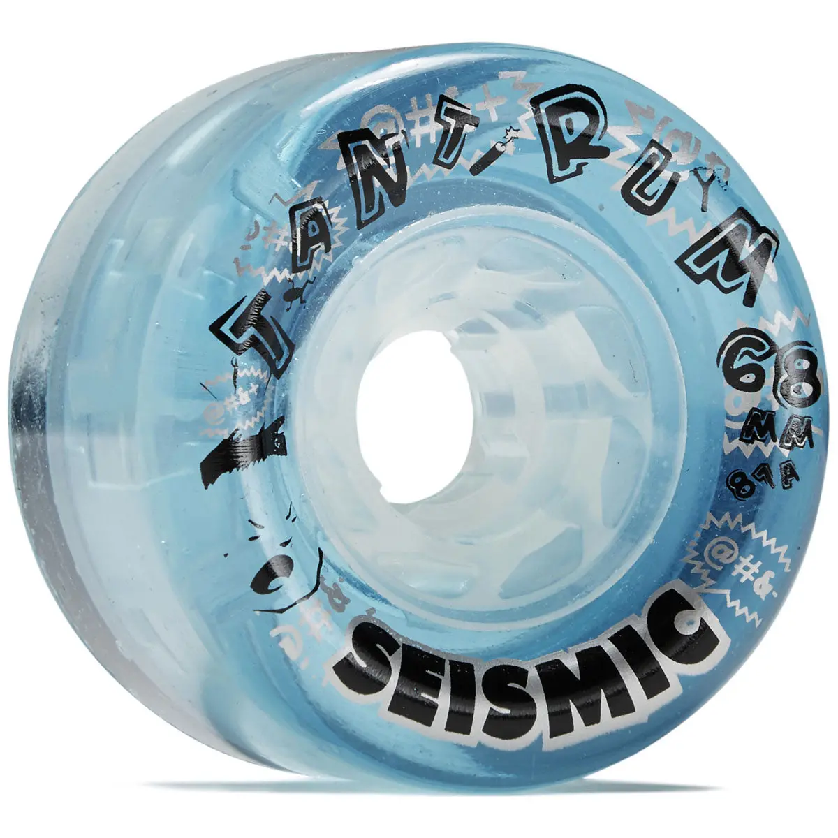 Seismic Tantrum 81A Longboard Wheels - Clear Blue - 68Mm 1