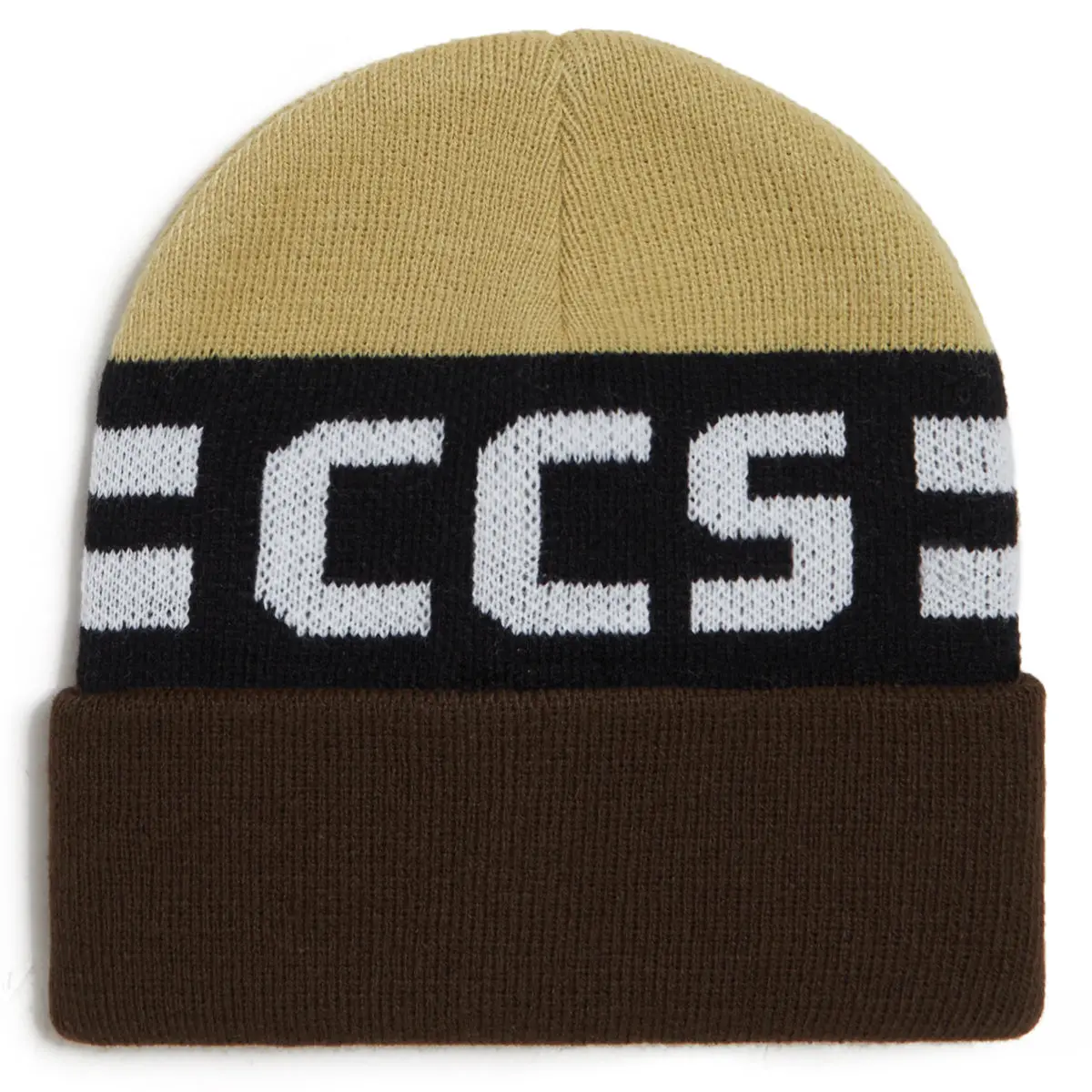 Ccs Blockletters Beanie - Brown/Tan 1