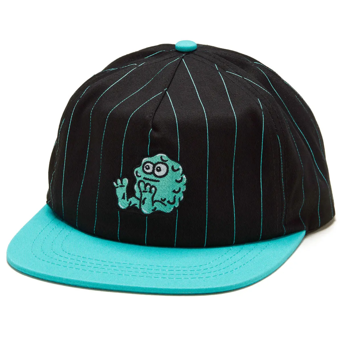 Snot Pinstripe Snapback Hat - Black 1