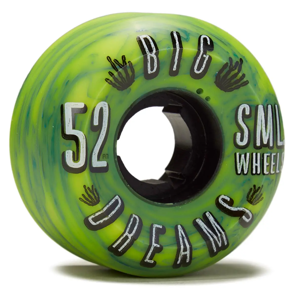Sml Succulent Cruisers 92A Skateboard Wheels - Blue/Yellow Swirl - 52Mm 1
