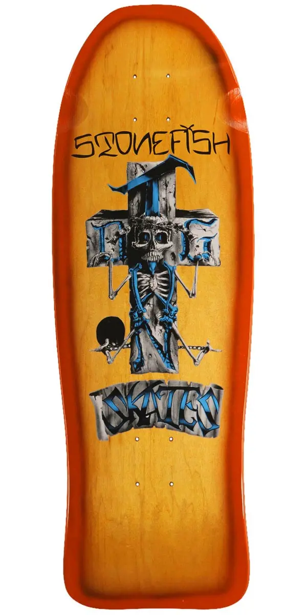 Dogtown Stonefish 80S Reissue Skateboard Deck - Yellow/Orange Fade - 10.125" 1