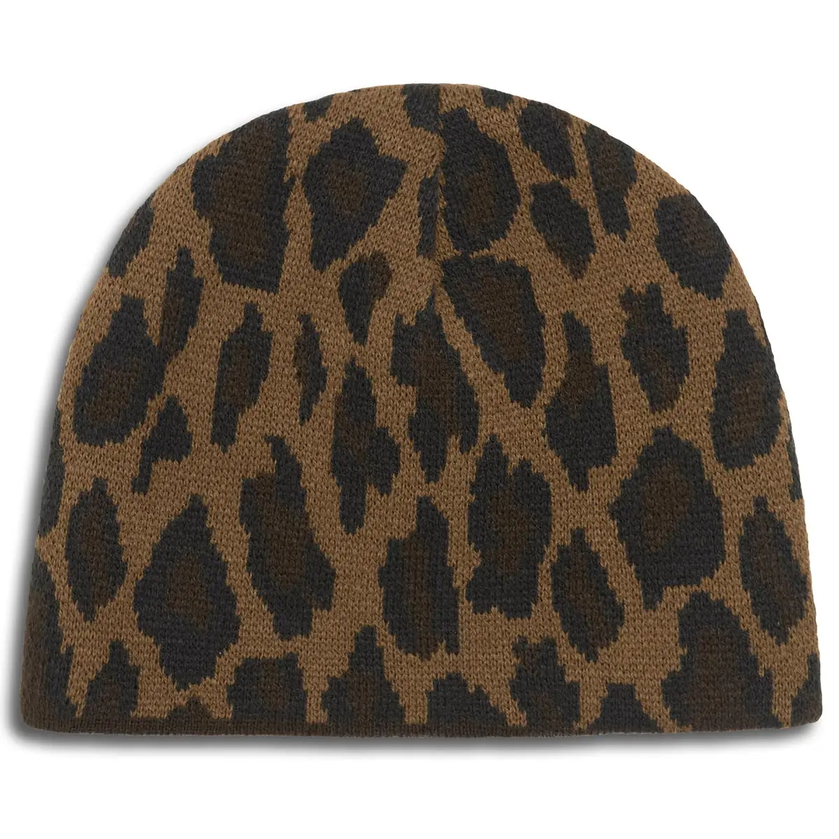 Ccs Reversible Leopard Skully Beanie - Brown 1
