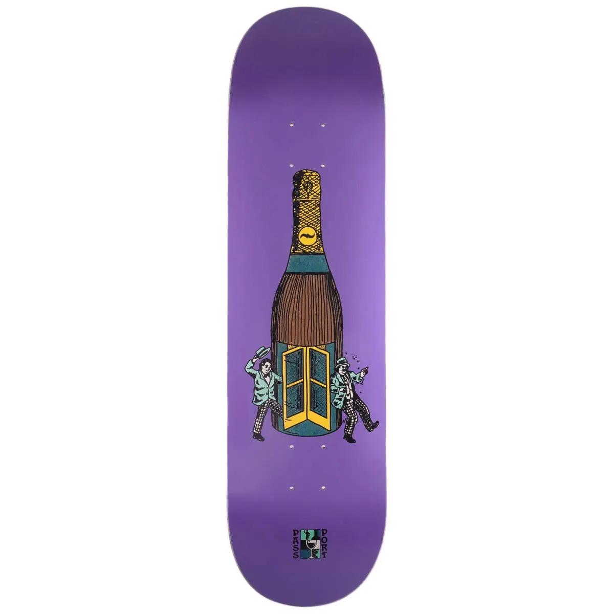 Passport Wine Em & Dine Em Always Open Skateboard Deck - 8.38" 1
