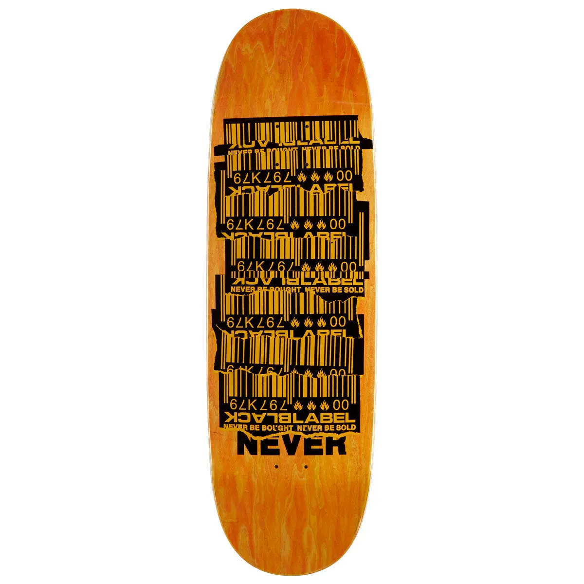 Black Label Shredded Barcode Egg Skateboard Deck - 9.50" 1