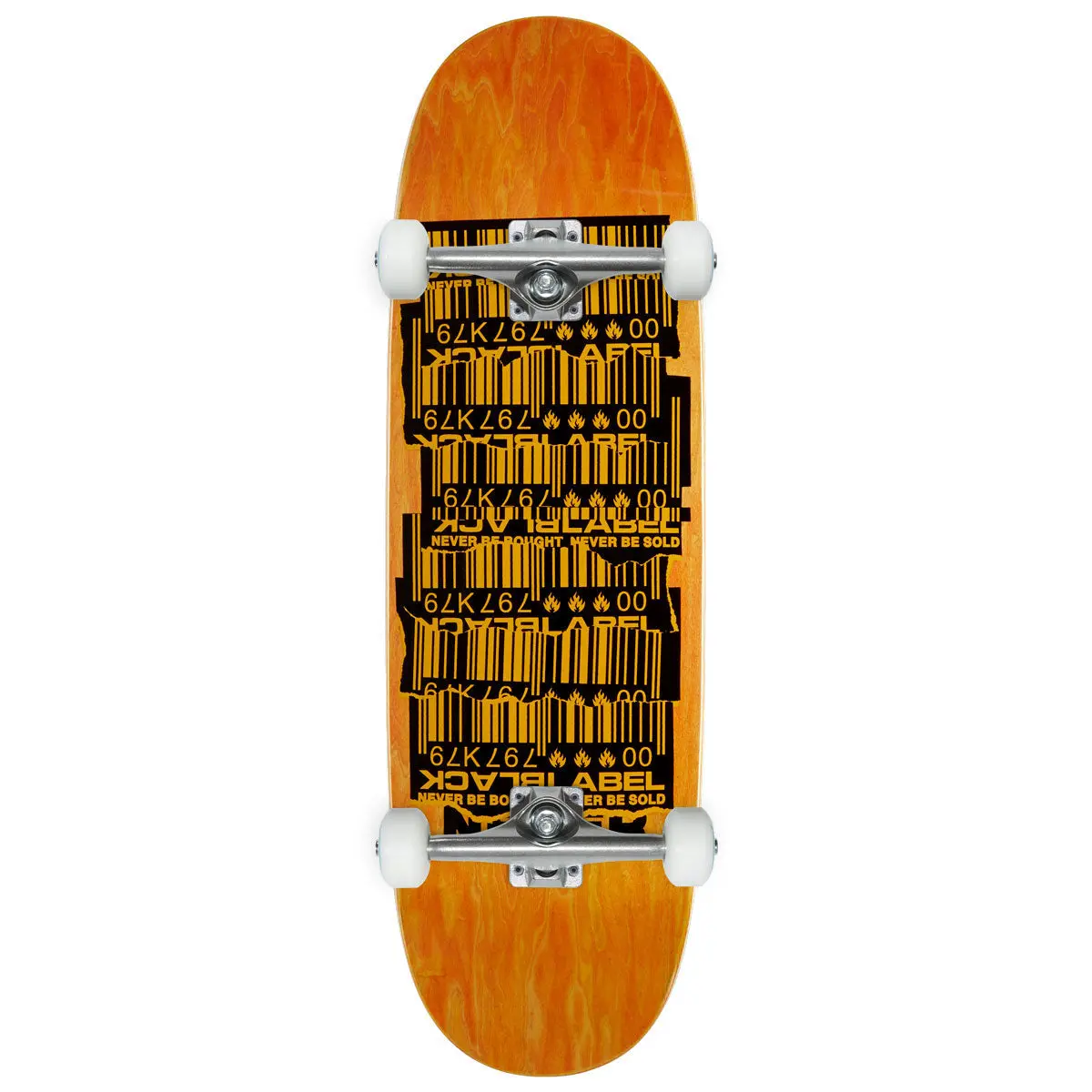 Black Label Shredded Barcode Egg Skateboard Complete - 9.50" 1