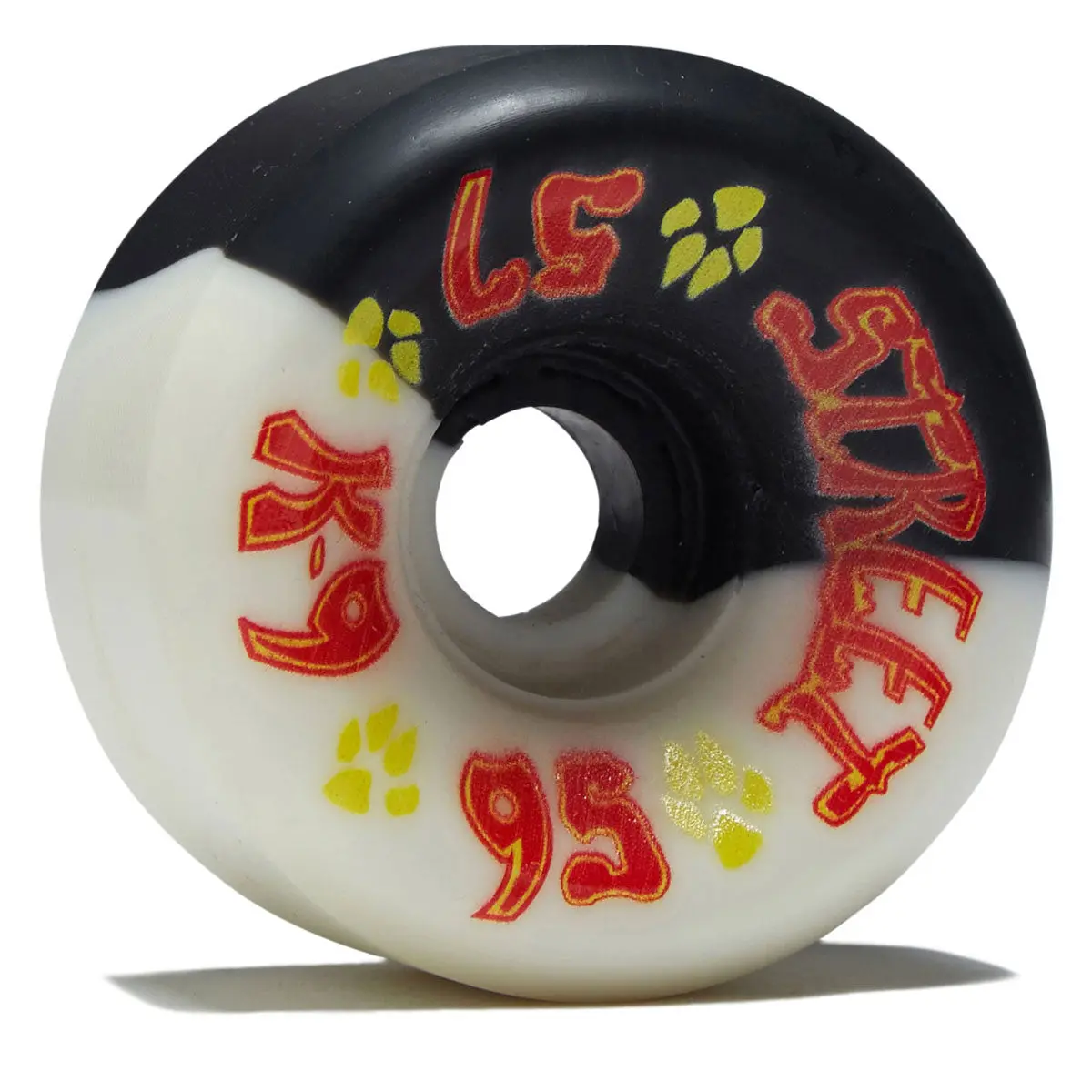 Dogtown K-9 80S 95A Street Skateboard Wheels - Black/White - 57Mm 1