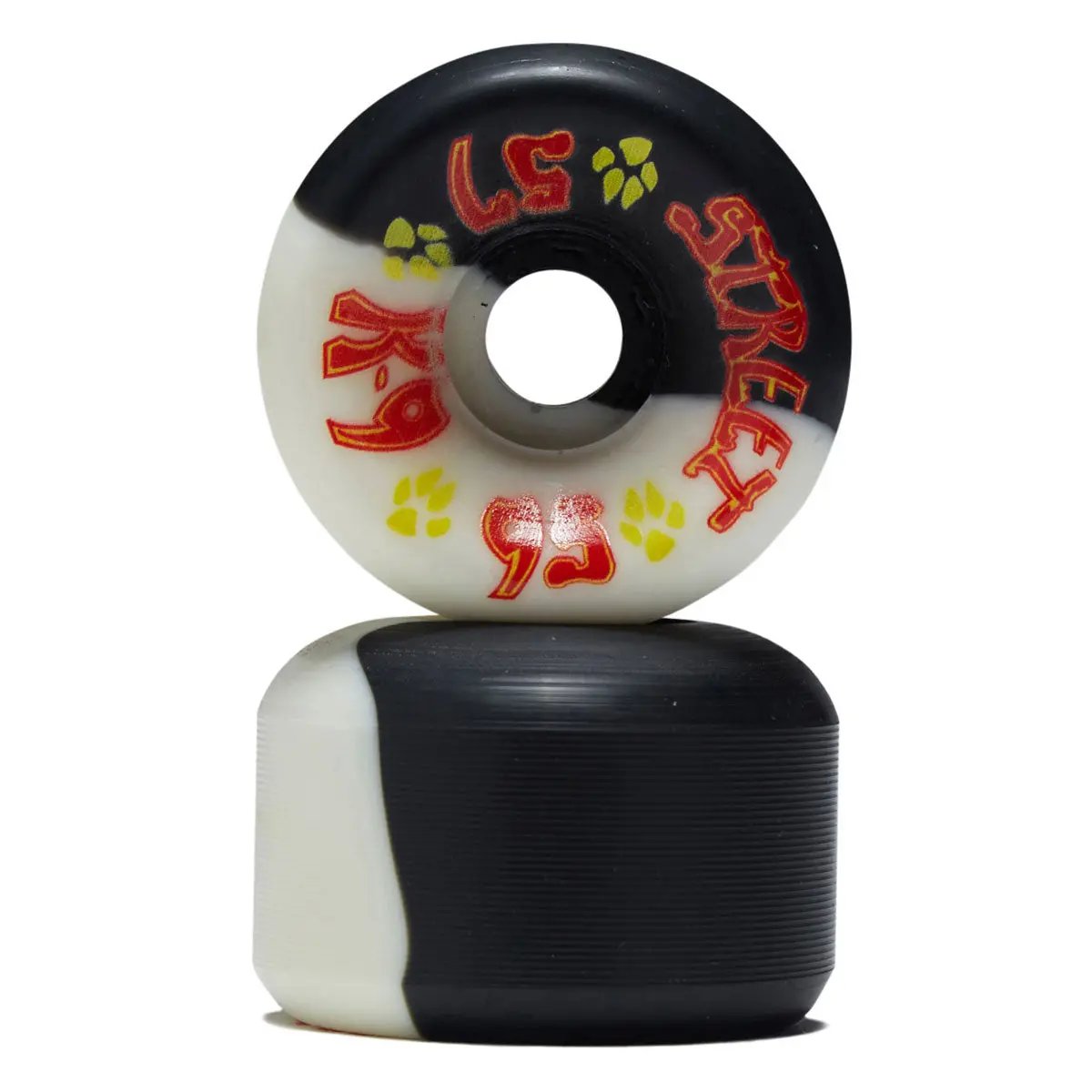 Dogtown K-9 80S 95A Street Skateboard Wheels - Black/White - 57Mm 2