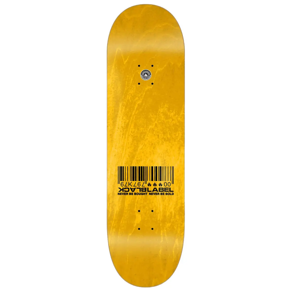 Black Label Ripped Barcode Skateboard Complete - Assorted Stains - 8.25" 2