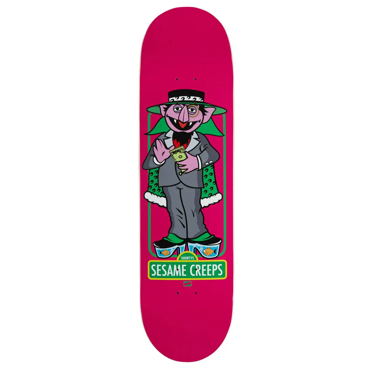 Shorty's Sesame Creeps Count Pimpula Skateboard Deck - 8.375" 1