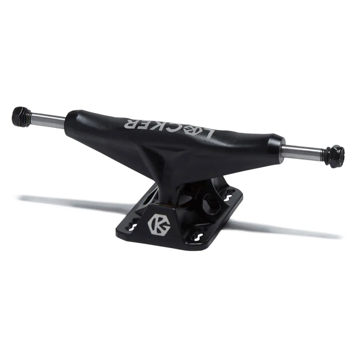 Grind King Locker Skateboard Trucks - Flat Black - 8.00" 1