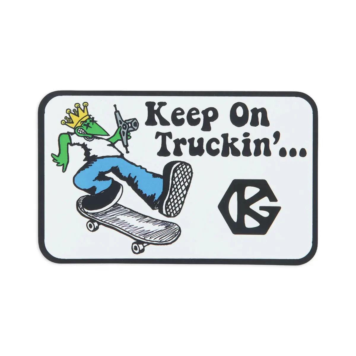 Grind King Keep On Truckin' 4" Sticker 1