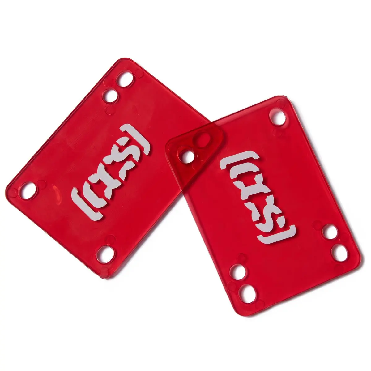 Ccs Clear Skateboard Riser Pads - Red - 1/8" 1