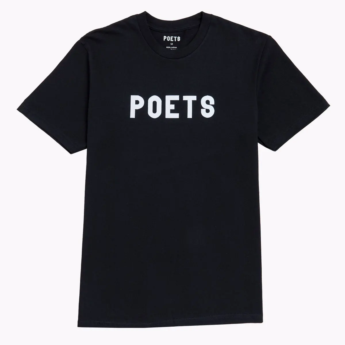 Poets Og Flocked T-Shirt - Black/White Flocking 1
