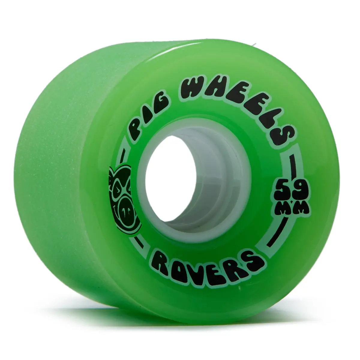 Pig Rover 85A Skateboard Wheels - Green/White Core - 59Mm 1