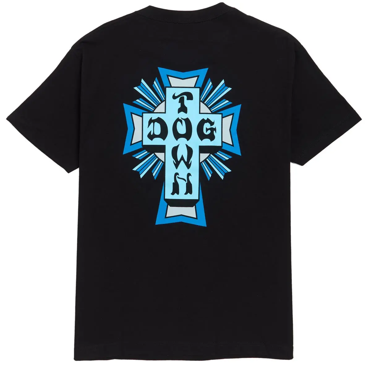 Dogtown Cross Logo Color T-Shirt - Black/Blue 1