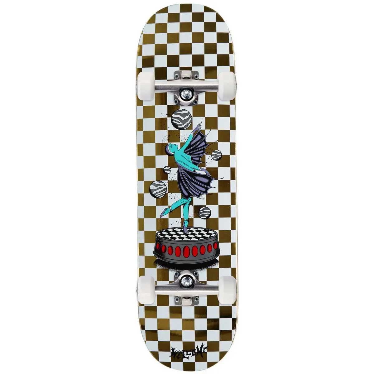 Welcome Dancer On A Popsicle Skateboard Complete - White/Gold Foil - 8.50" 1