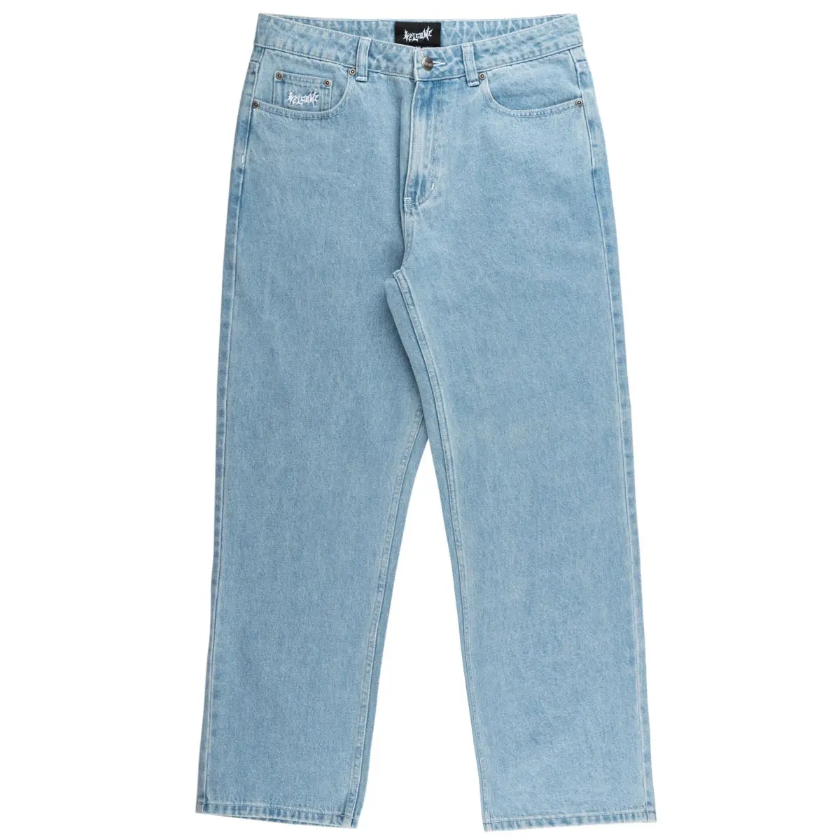 Welcome Immortal Loose Straight Denim Jeans - Washed Blue 1