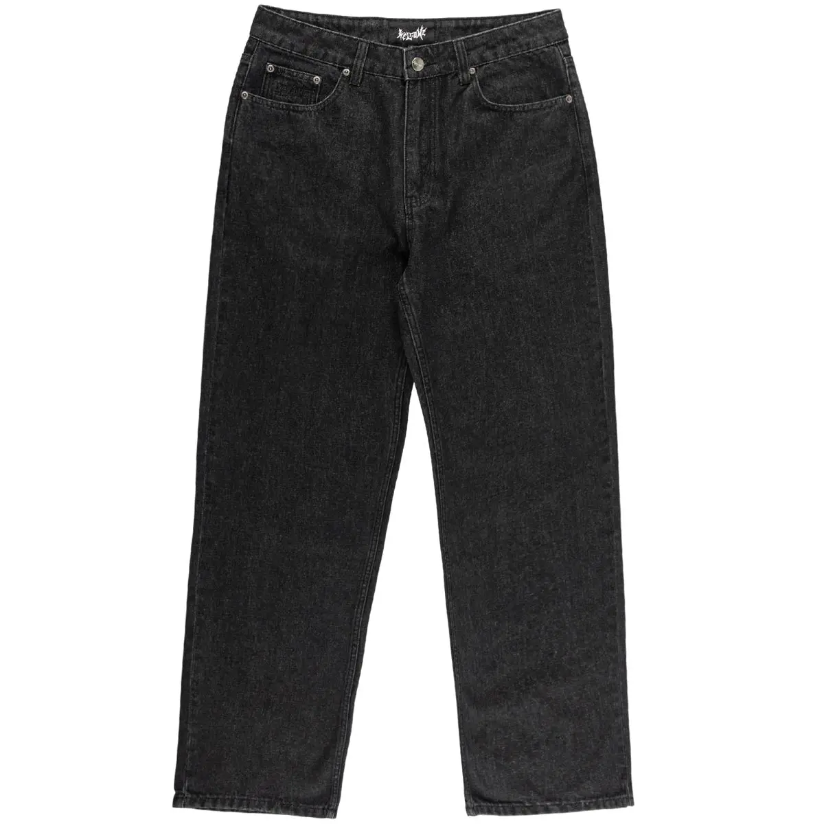Welcome Immortal Loose Straight Denim Jeans - Washed Black 1