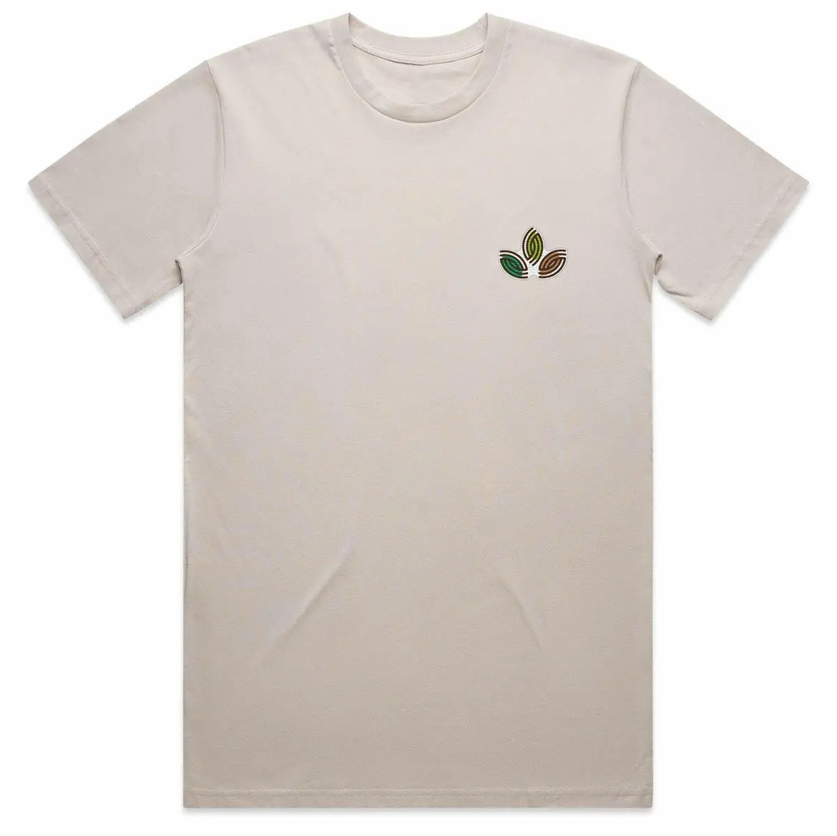 Habitat Leaves Embroidery T-Shirt - Natural 1
