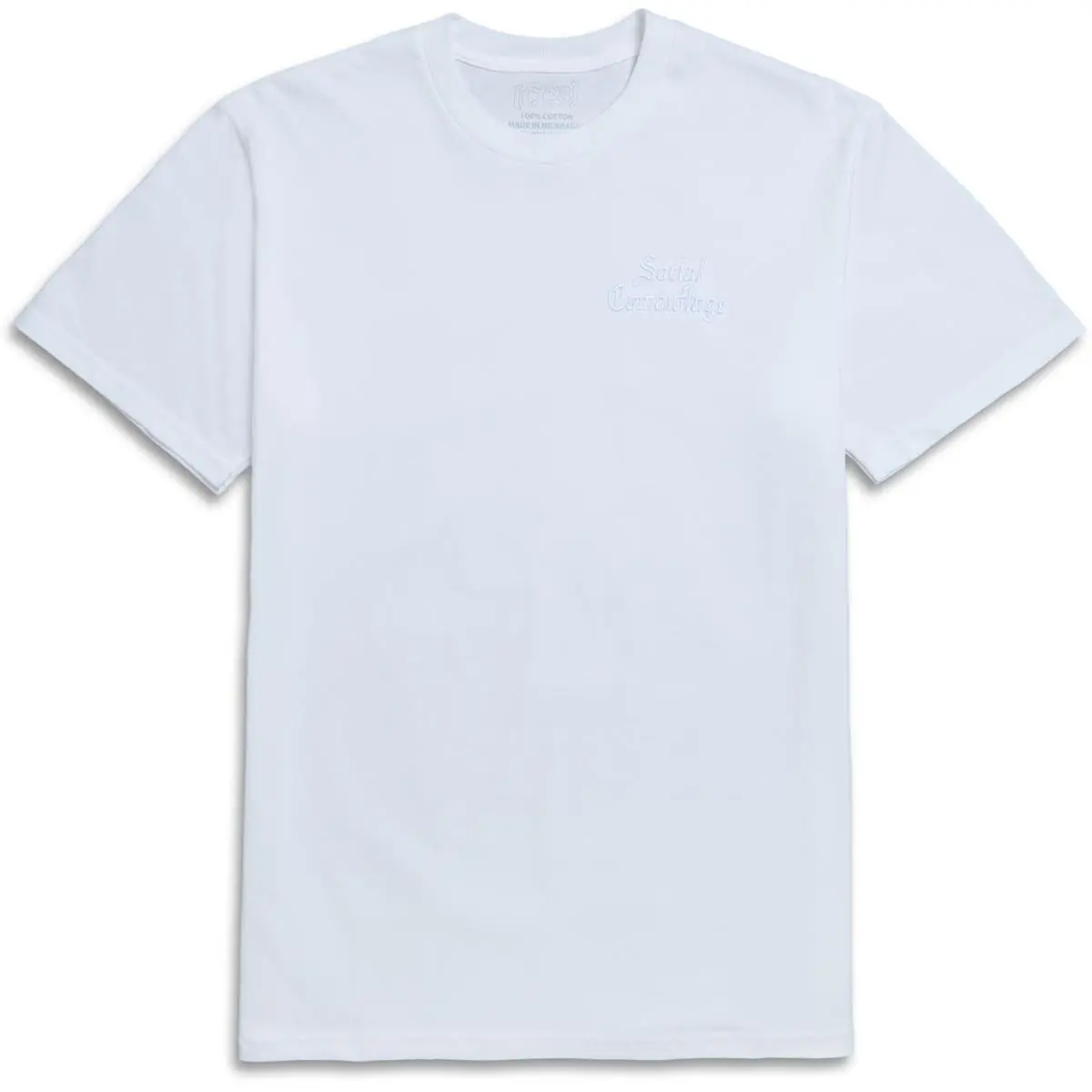Ccs Social Camouflage Embroidered T-Shirt - White 1