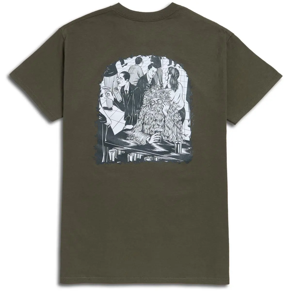 Ccs Social Camouflage Bar T-Shirt - Olive 1