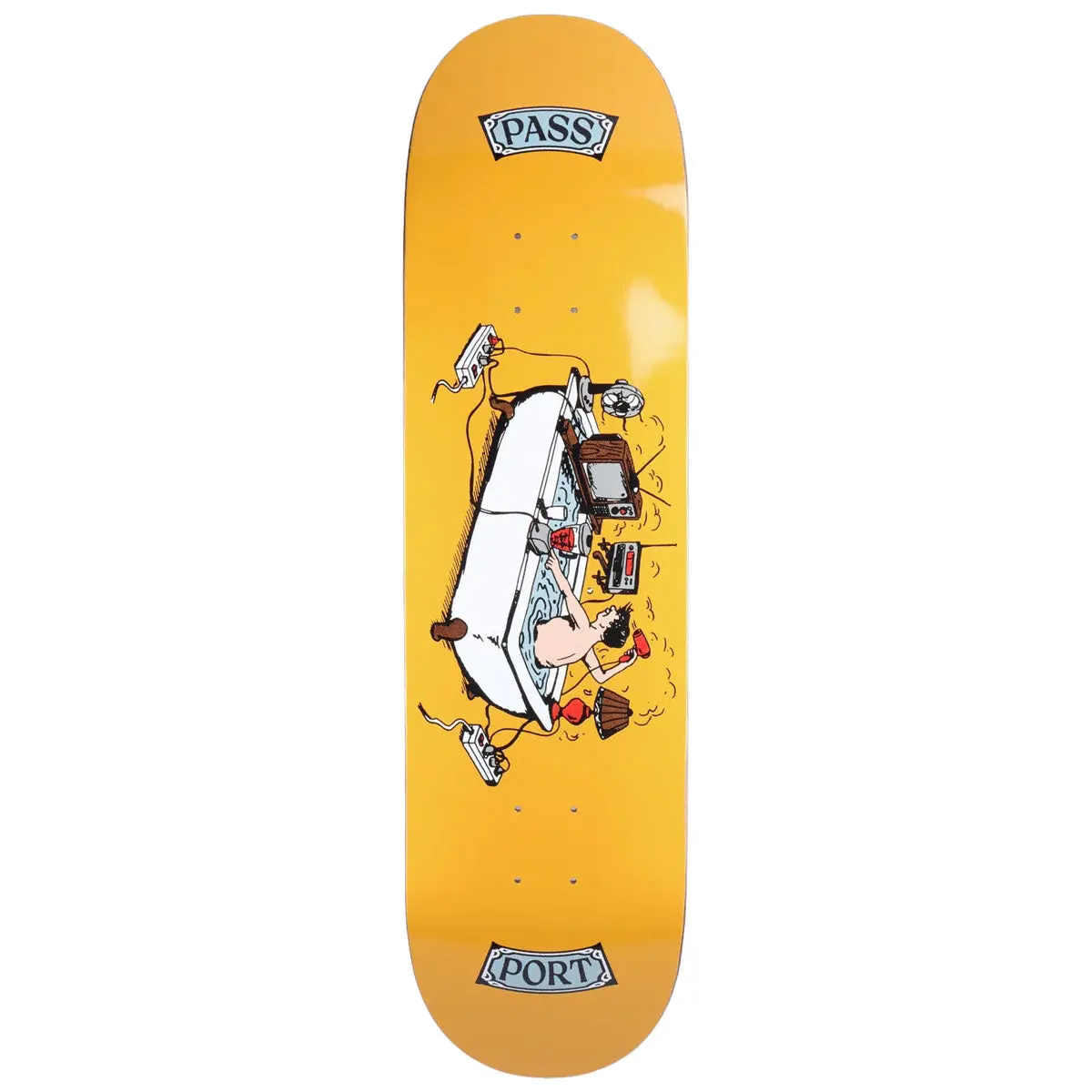 Passport You’Re Making Me Nervous Tub Time Skateboard Deck - 8.00" 1