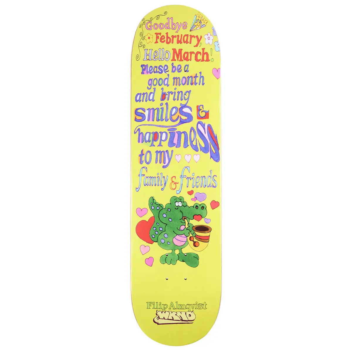 Wknd Hello March Filip Almqvist Skateboard Deck - 8.375" 1