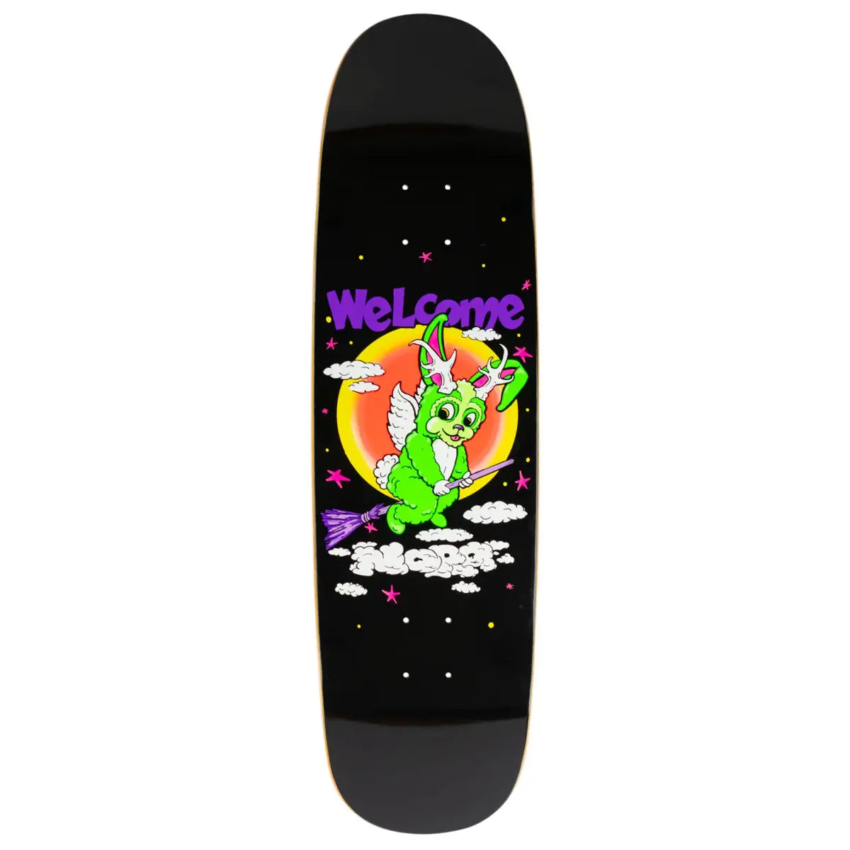 Welcome Full Moon Nora On A Sphynx Skateboard Deck - Black - 8.80" 1
