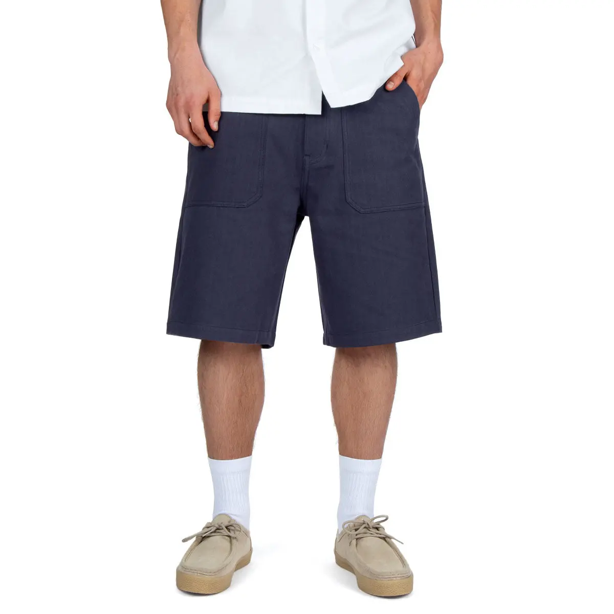 Ccs Surplus Herringbone Shorts - Navy 1