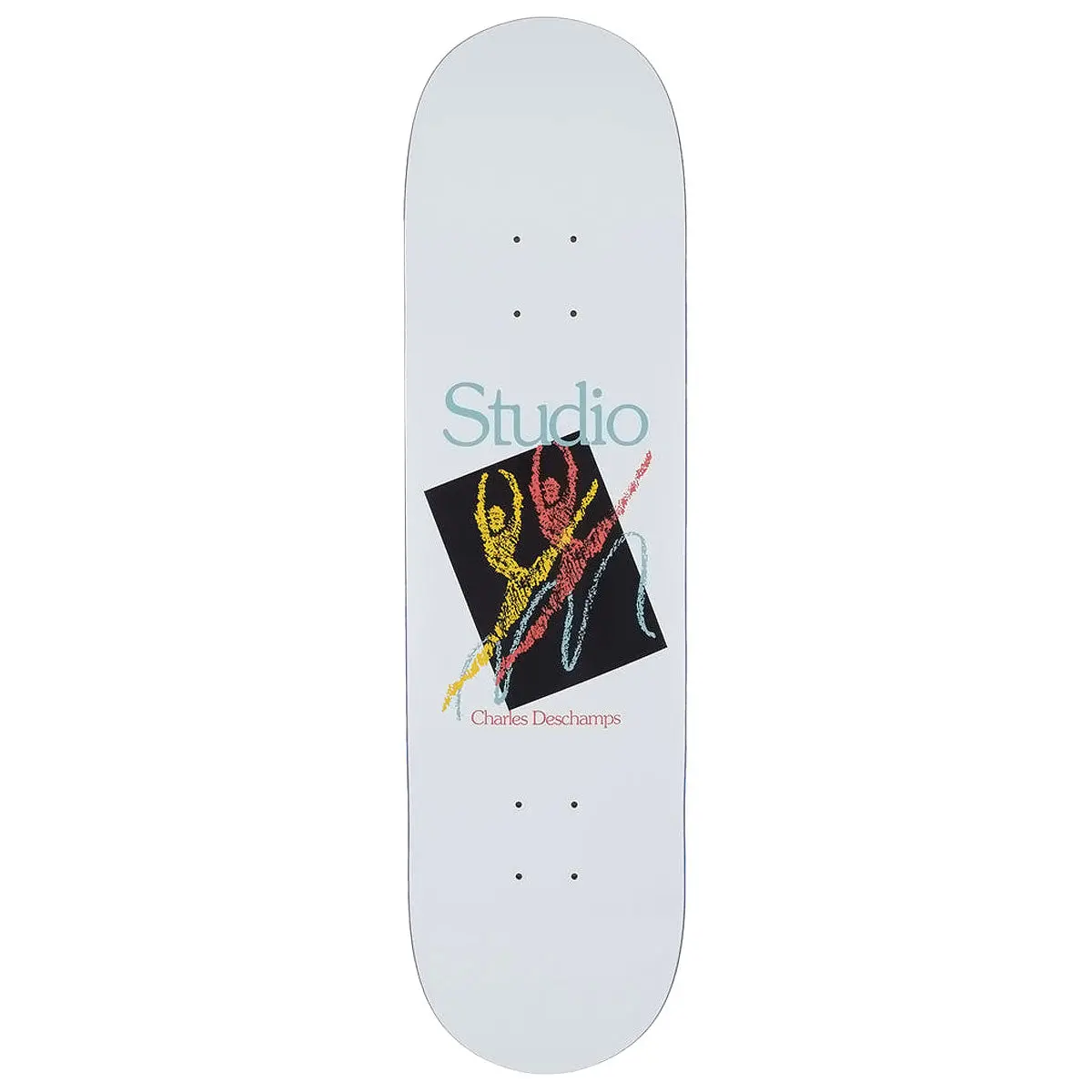 Studio Deschamps Grand Jeté Skateboard Deck - White - 8.25" 1