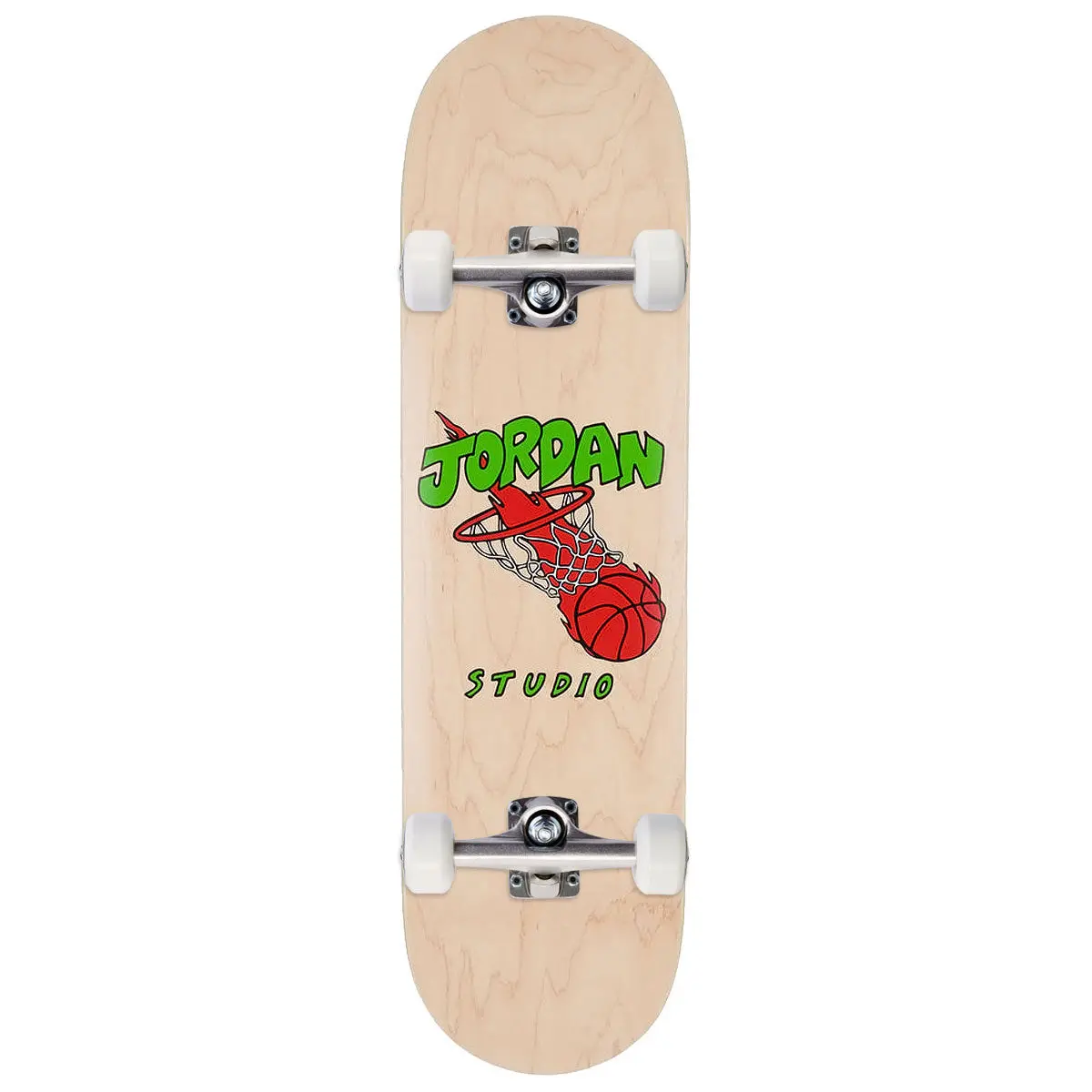 Studio Queijo Hoops On Fire Skateboard Complete - Wood - 8.50" 1