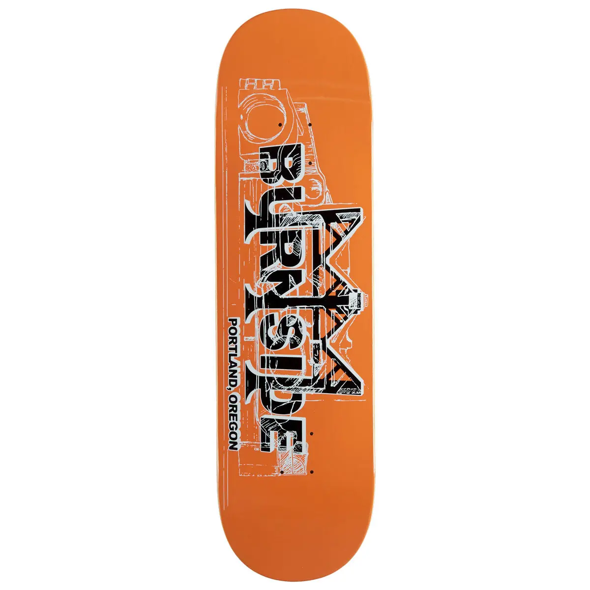 Burnside Bridge Skateboard Deck - Orange - 9.00" 1