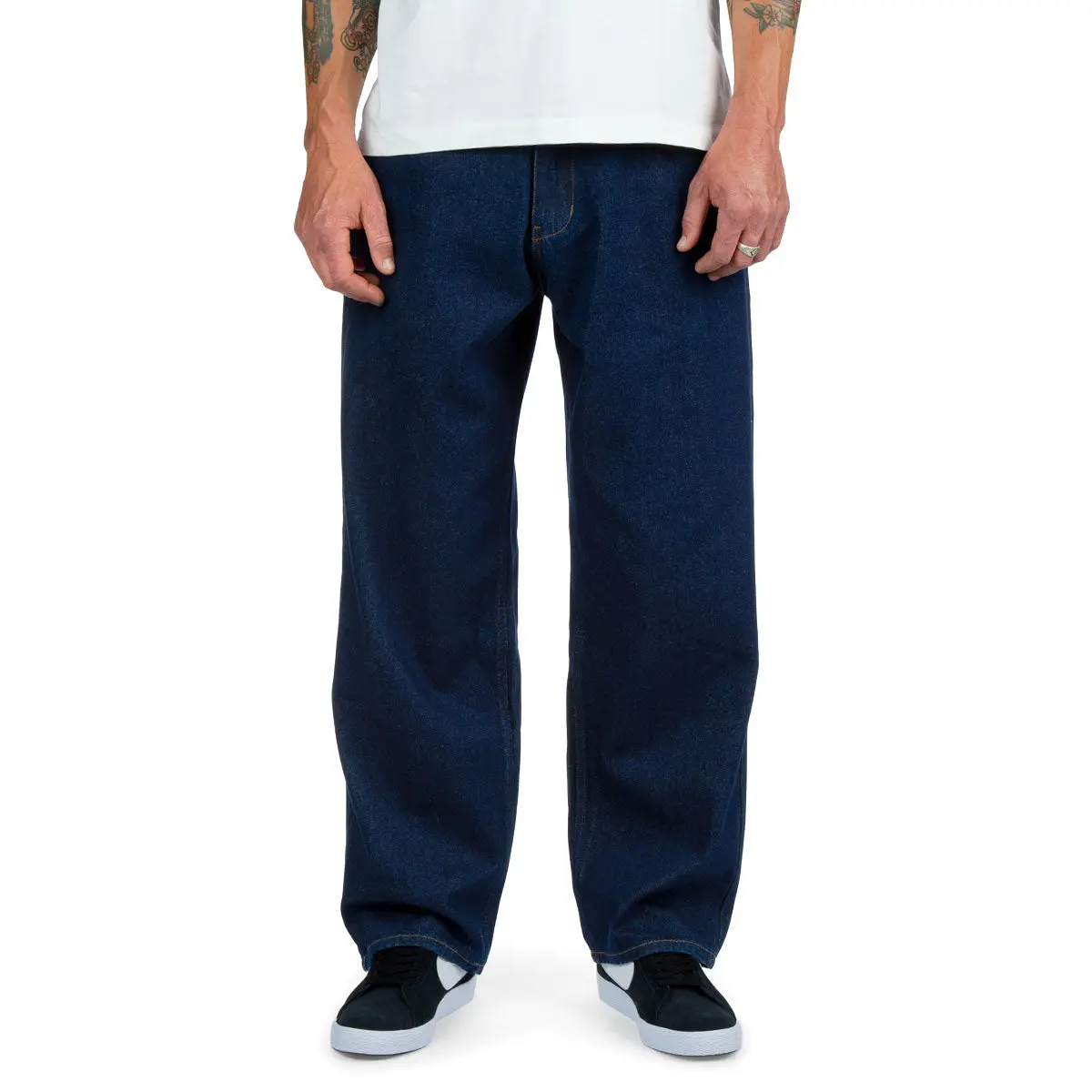 Ccs Baggy Straight Denim Jeans - Overdyed Navy 1