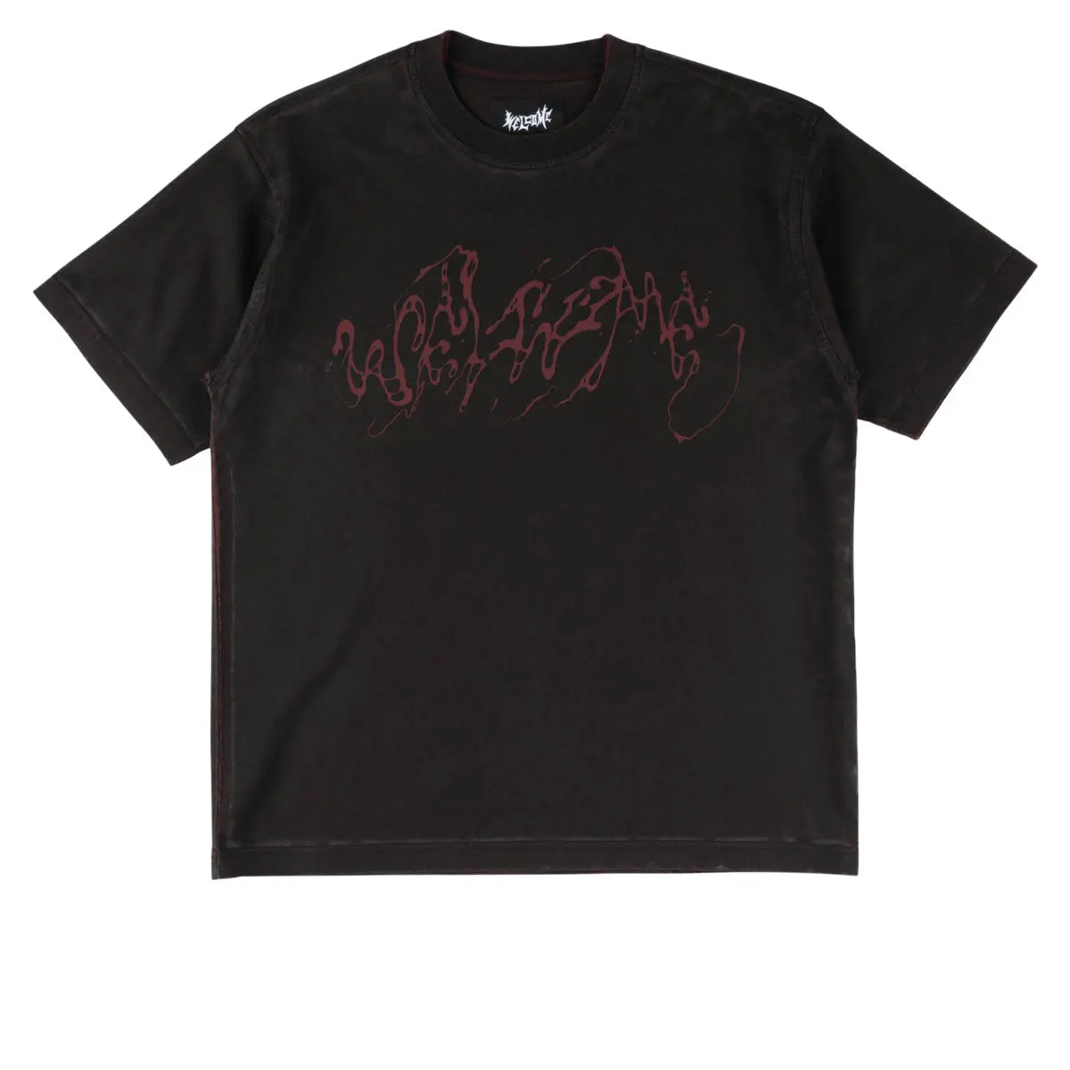 Welcome Weep Overprint T-Shirt - Black/Plum 1