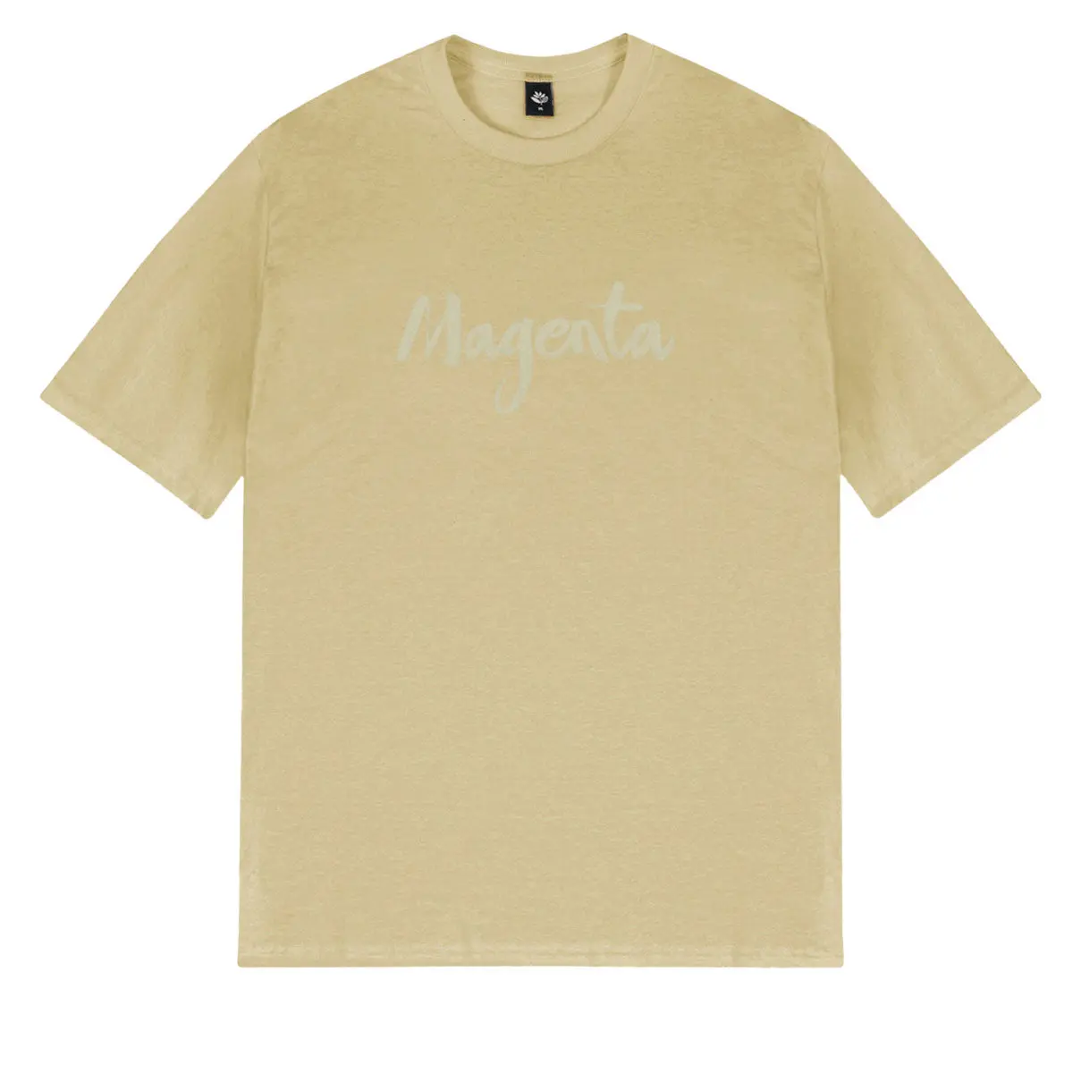 Magenta Script T-Shirt - Beige 1