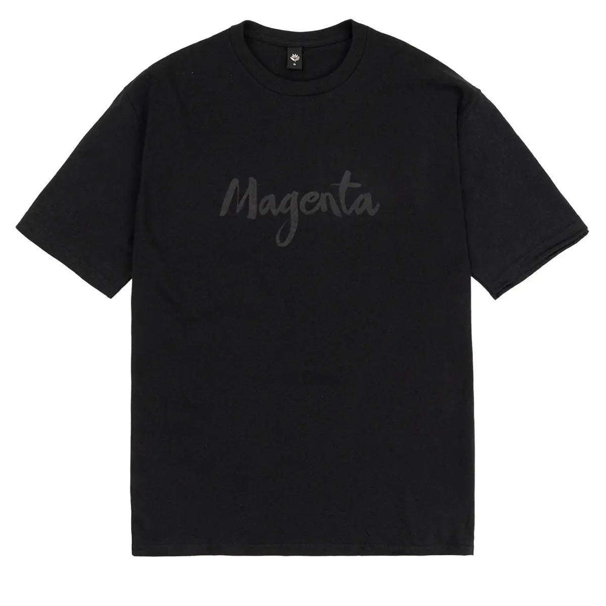 Magenta Script T-Shirt - Black 1