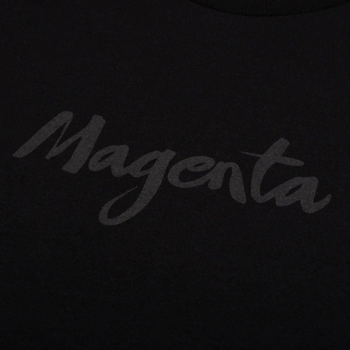 Magenta Script T-Shirt - Black 2