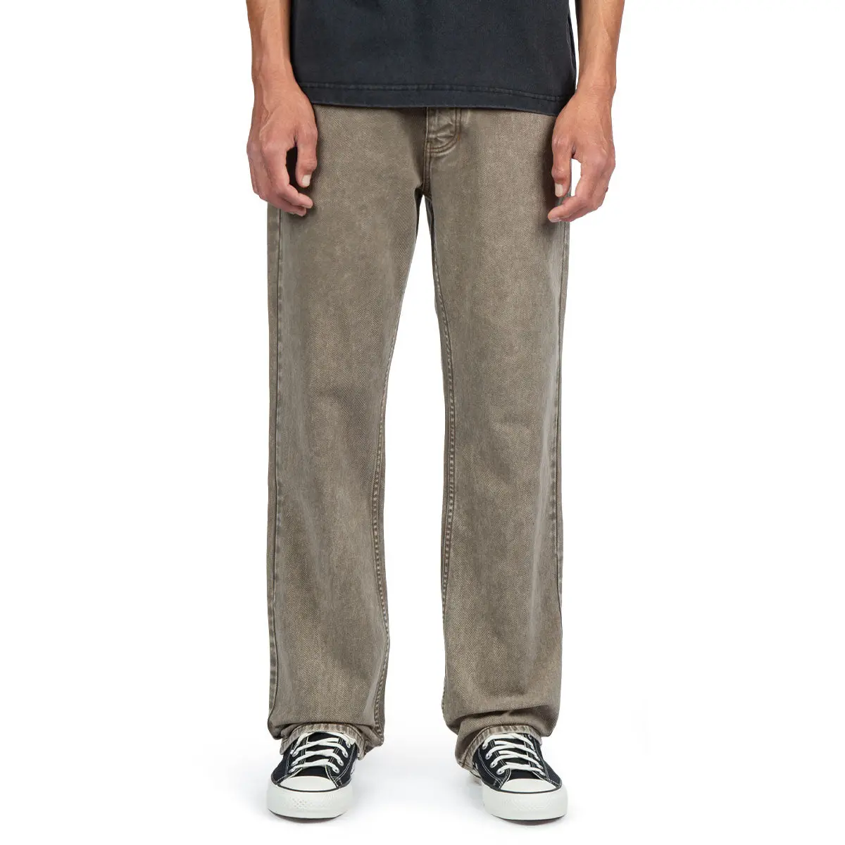 Ccs Western Straight Denim Jeans - Faded Brown 1