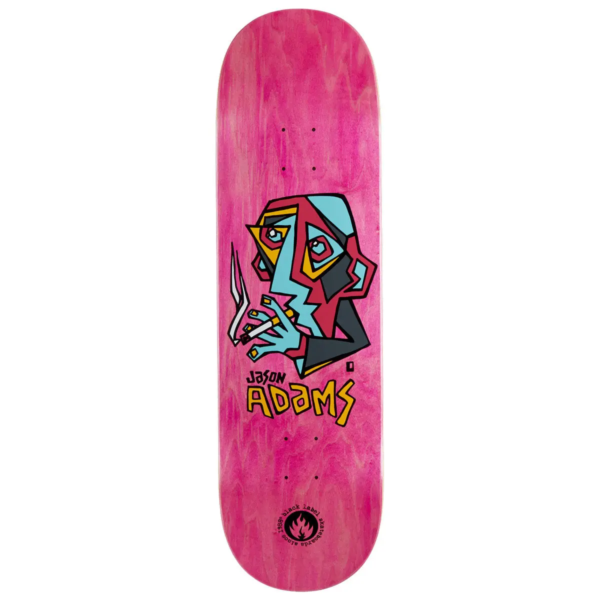 Black Label Jason Adams Smoking Section Skateboard Deck - Assorted Stains - 9.00" 1