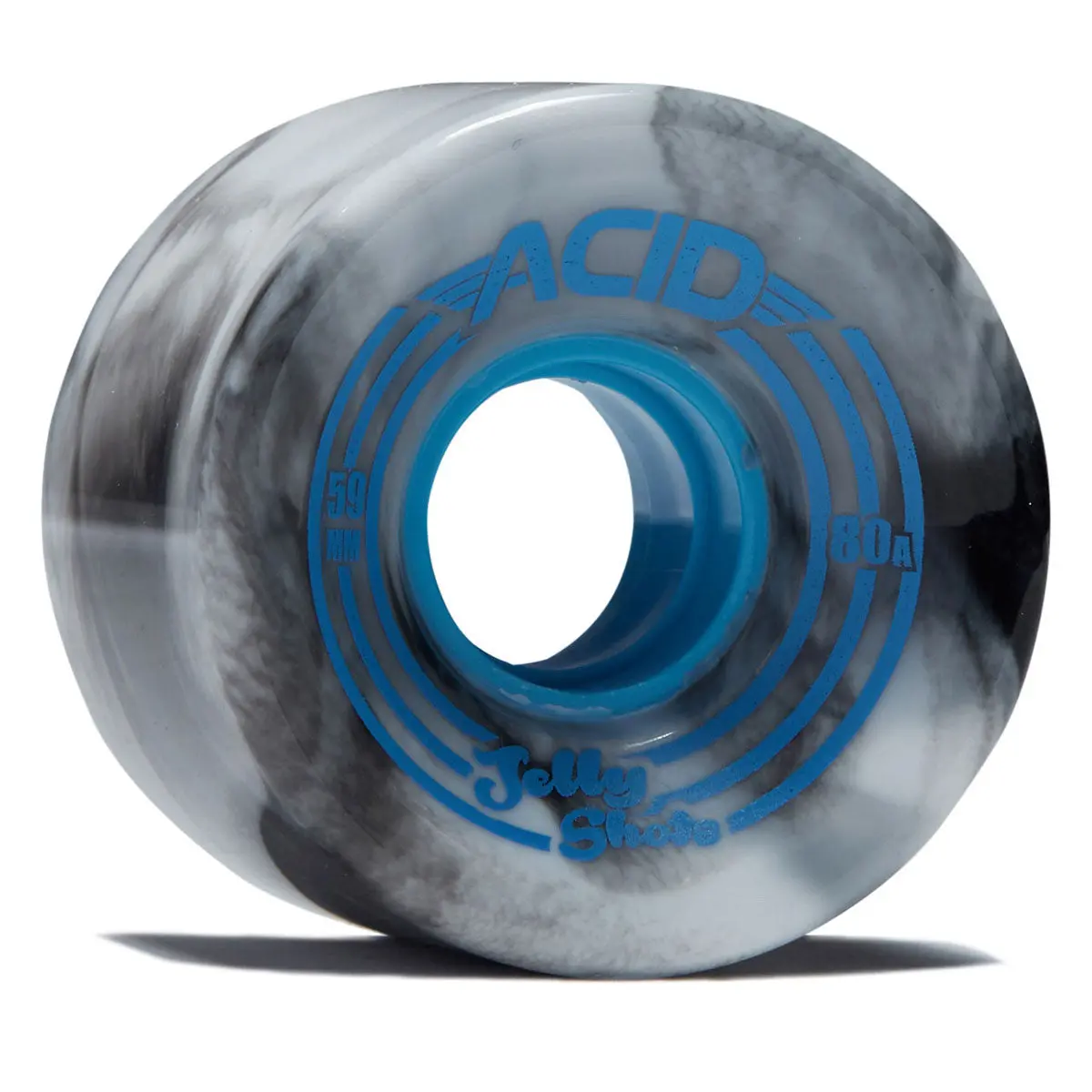 Acid Jelly Shots 80A Skateboard Wheels - Black/White Swirl - 59Mm 1
