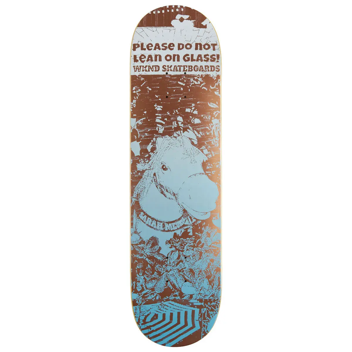 Wknd Please Do Not Lean On Glass Sarah Meurle Wb Skateboard Deck - Multi - 8.125" 1