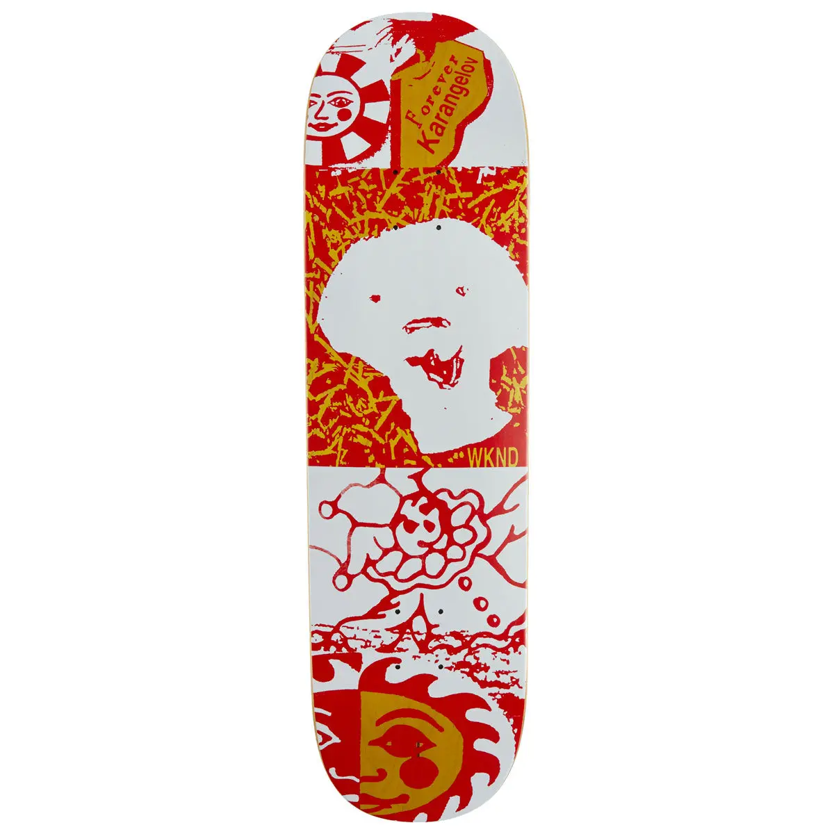 Wknd Forever Tom Karangelov Sn Skateboard Deck - Red - 8.60" 1