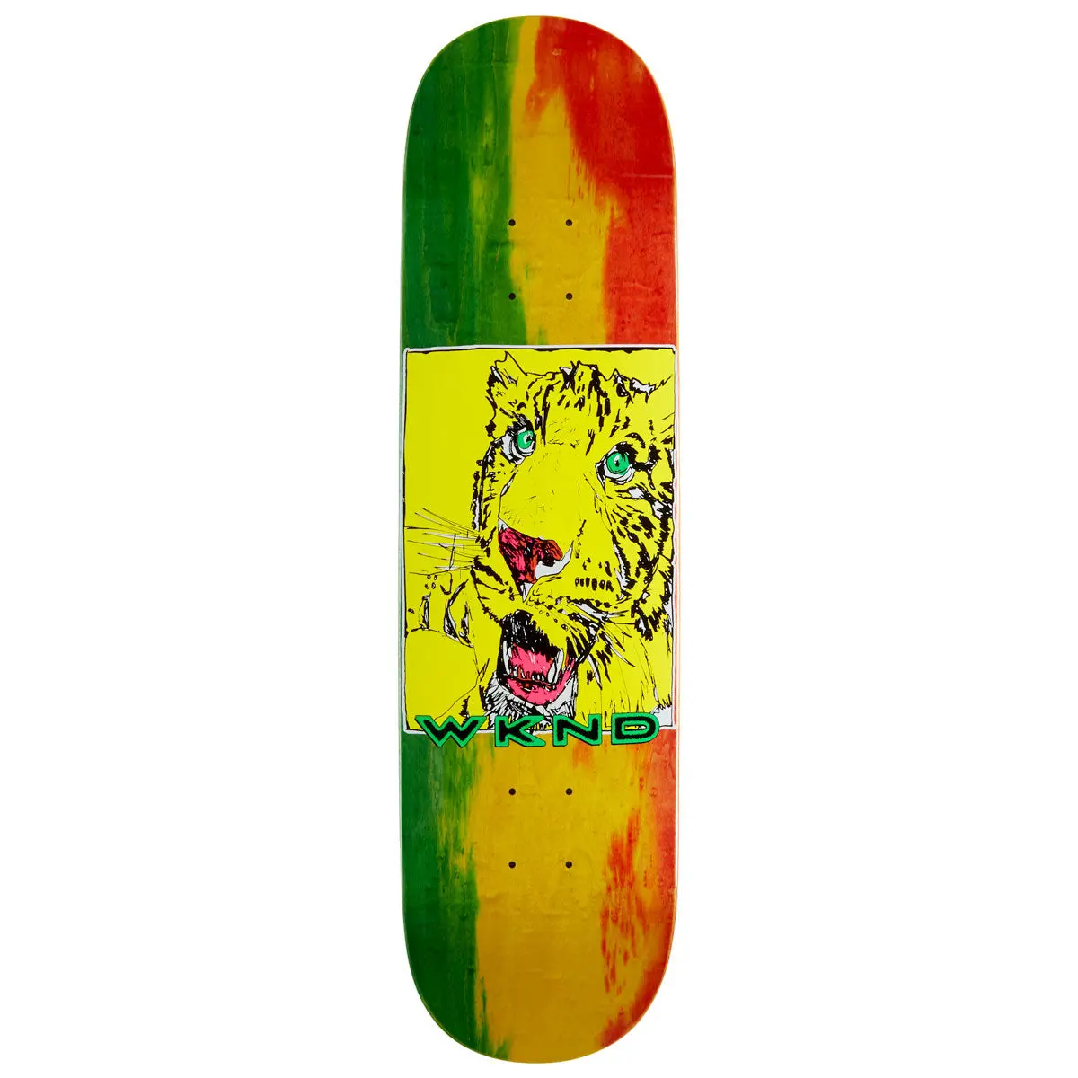 Wknd Tiger Team Sn Skateboard Deck - Tie Dye - 8.125" 1